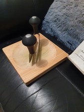 Mezzaluna Wooden Herb Chopper and Cutting Board