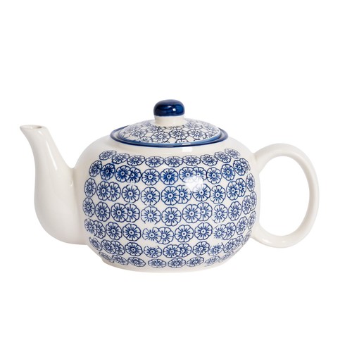 Hand printed teapot 820ml - 820ml,