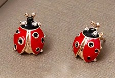 Ladybug earrings Bug fashion