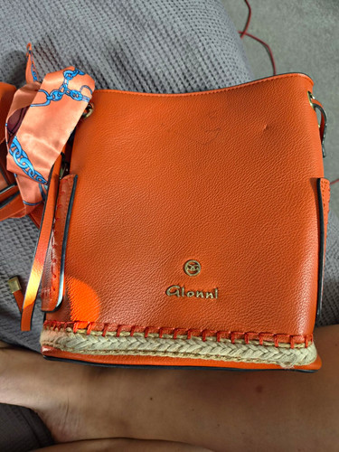 Gionni orange faux leather - orange,