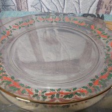 vintage Clear Glass With Holly