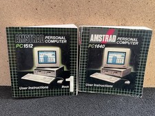 Amstrad Personal  Computer Books Pc-1512 Pc-1640 Vintage