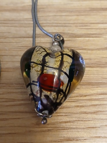 Multicolour heart murano - multicolour, glass