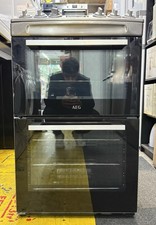 AEG CGX1130ACM 55cm Gas Cooker with Double Oven, Stainless Steel,