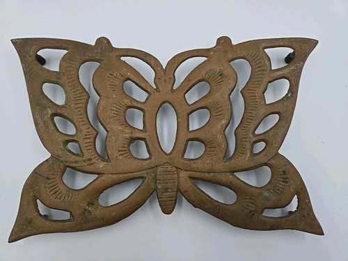 Vintage brass butterfly trivet - brass,