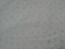 Little blue & yellow flowers on white background, 45" x 33".