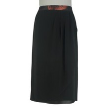 MICHEL AMBERS Wrap Skirt Black