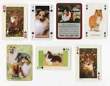 SHETLAND SHEEPDOG SHELTIE COLLECTION OF SINGLE DOG COLLECTABLE PLAYING CARDS