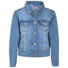 Kids Girls Jackets Designer Light Blue Denim Jeans Jacket Stylish Fashion Coats
