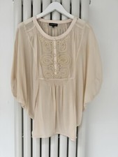 Warehouse Sheer Silk Embroidered Kaftan Size 6