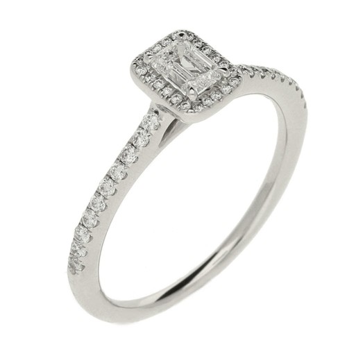 Ladies platinum emerald cut - ladies, emerald-cut