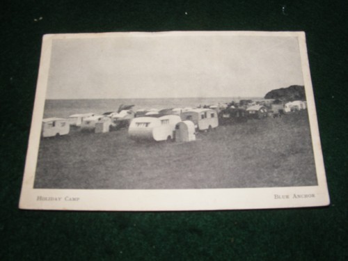 Vintage postcard blue anchor - postcard,
