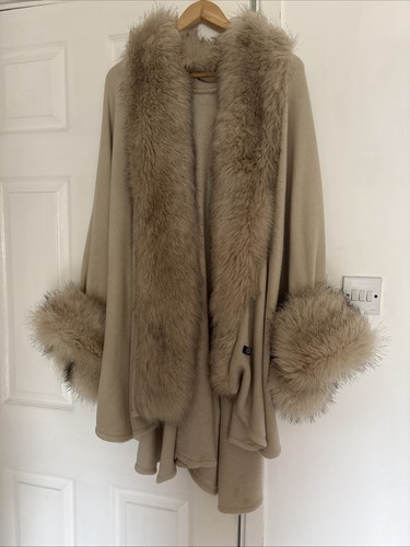 Faux fur luxury cape - faux,