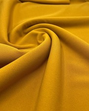 Plain Mustard Scuba Crepe Stretch Jersey Fabric 4 Way Stretch