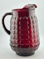 Vintage Bubble Ruby Red Anchor