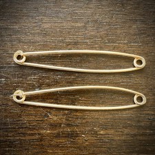 Traditional Gold Plated 3” Stock Pins x2 - Showing Horse Riding Equestrian Wear