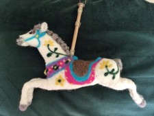 Needle felted carousel horse