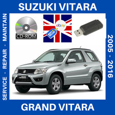 SUZUKI GRAND VITARA 2005 - 2016 WORKSHOP SERVICE REPAIR MANUAL ON CD - FREE POST