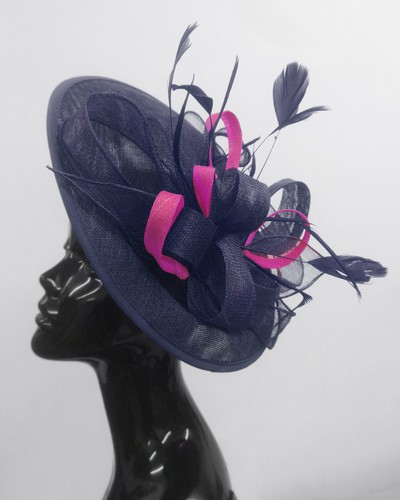 Big saucer sinamay headband - saucer,