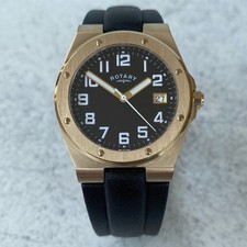 Rotary Regent Quartz Swiss Gold Plated GS02125/19 Quickset Date Watch - Full Set