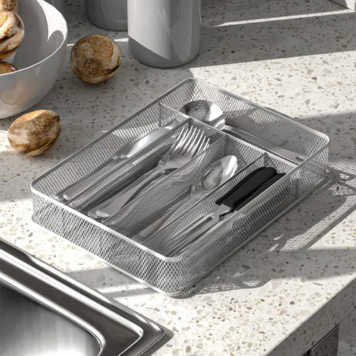 Metal cutlery tray drawer - tray,