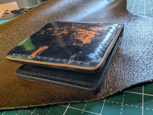 Shell cordovan bifold wallet - shell,