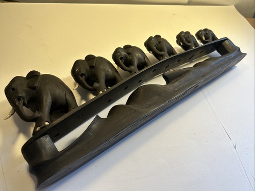 Vintage ebony elephant - elephant, wood