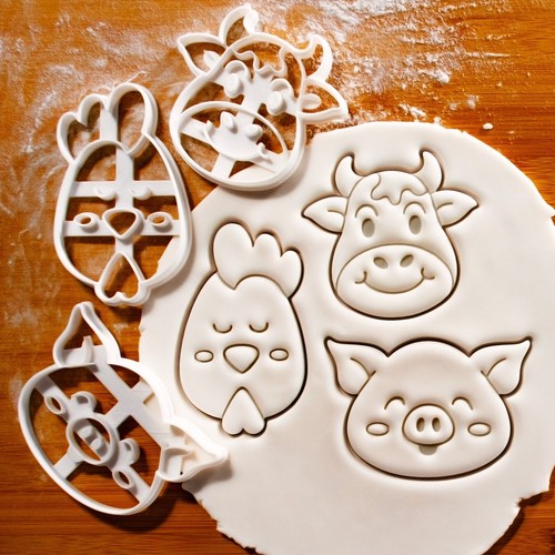 Set farm animal - of, cookie