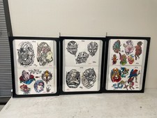 Lot of 12 Tattoo Flash Sheets-