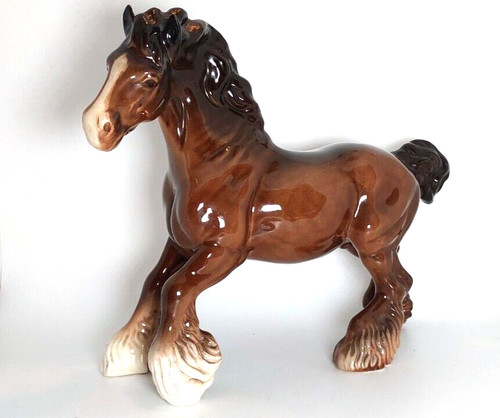 Beswick horse cantering - cantering, shire
