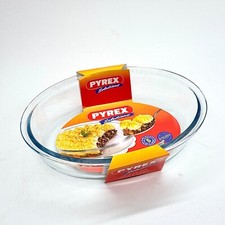 PYREX SOLUTIONS 0.75L OVAL GLASS PIE DISH MICROWAVE SAFE BAKING ROASTING TRAY