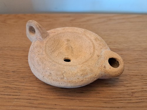 Roman oil lamp terracotta - lamp,, terracotta.