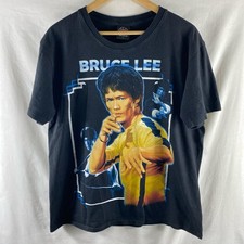 Bruce Lee The Dragon T Shirt L Size Large Back Print Black Game Of Death