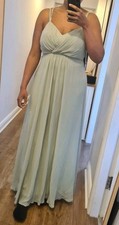 Sage Green Chiffon and Lace