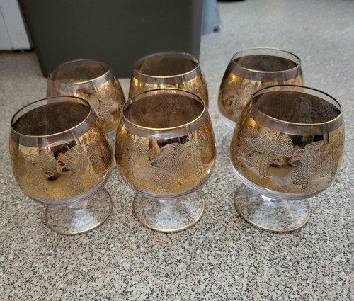 Set vintage clear gold - vintage,