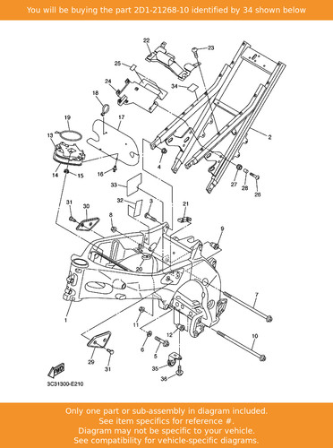 Yamaha seal 2d1 21268 - yamaha, seal,