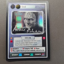 Autographed  Star Trek CCG -