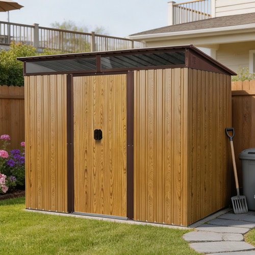 8x6 outdoor metal storage - metal,