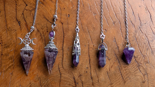 Amethyst divination pendulum - amethyst,