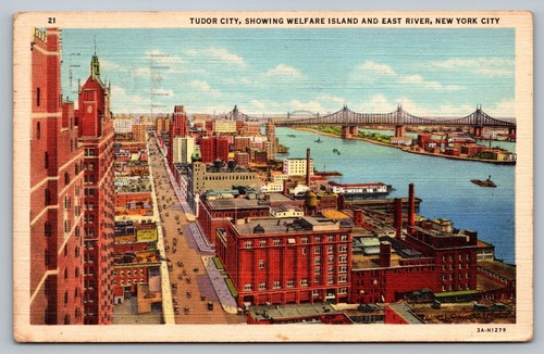 Postcard tudor city nyc - tudor,