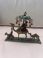 Antique Brass Camel and Donkey
