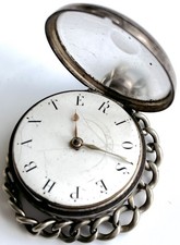 Antique silver verge - verge, fusee