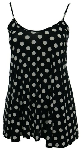 Ladies cami top black white - ladies,