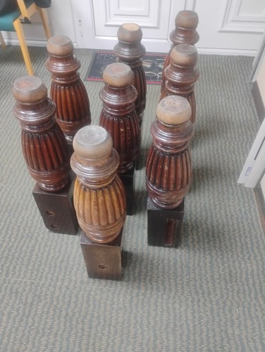 Set eight antique snooker - of,