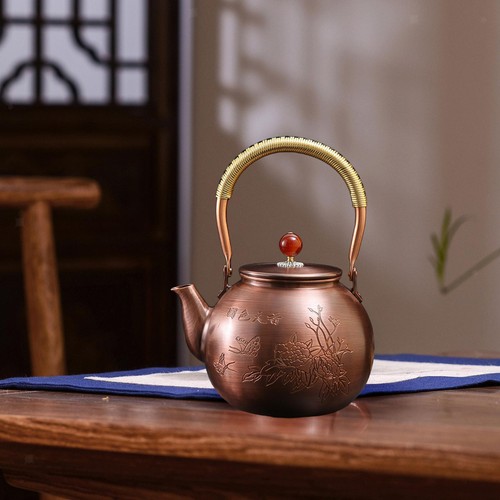 Copper tea kettle - tea,