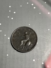 1799 Half Penny George III Ship & Britannia Bold Detail Coin Of Colonial Times