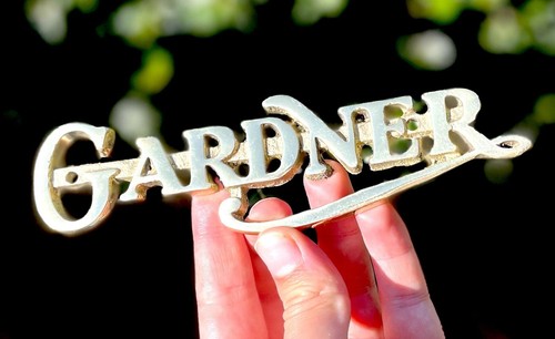 Gardner engine brass badge - engine,