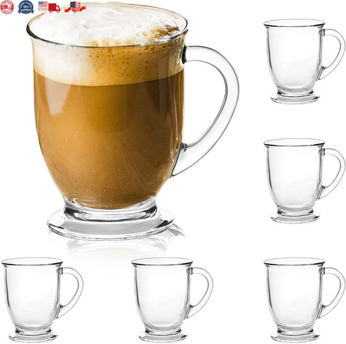 Glass coffee mugs set - oz,