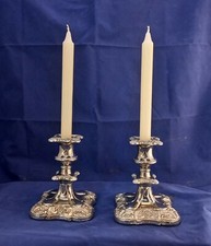 Two Vintage Grenadier Silver plate Candlesticks FREE P&P 