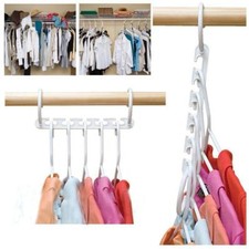 MULTI FUNCTION CLOTHES 8 HANGERS SAVING SPACE CLOSET ORGANIZER MAGIC WONDER RACK